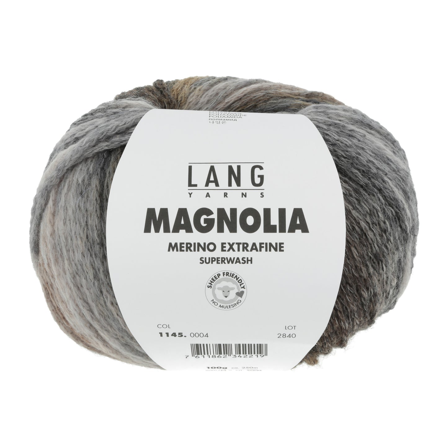 Lang Yarns Magnolia Superwash Merino Extrafine Smoke (0004)