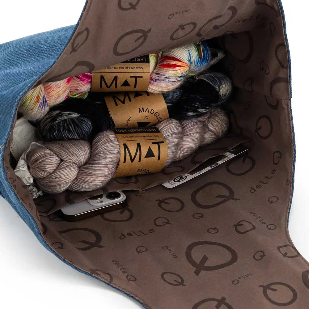 Della Q Nora Big Bucket 53x40x12 cm Indigo