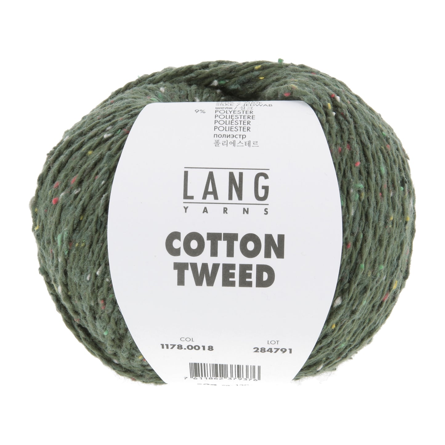 Lang Yarns Cotton Tweed Green (0018)