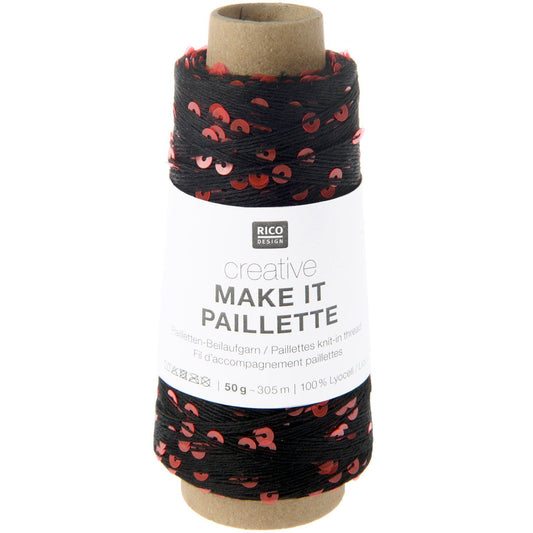 Roco Creative Make It Paillette Black with Red (007)