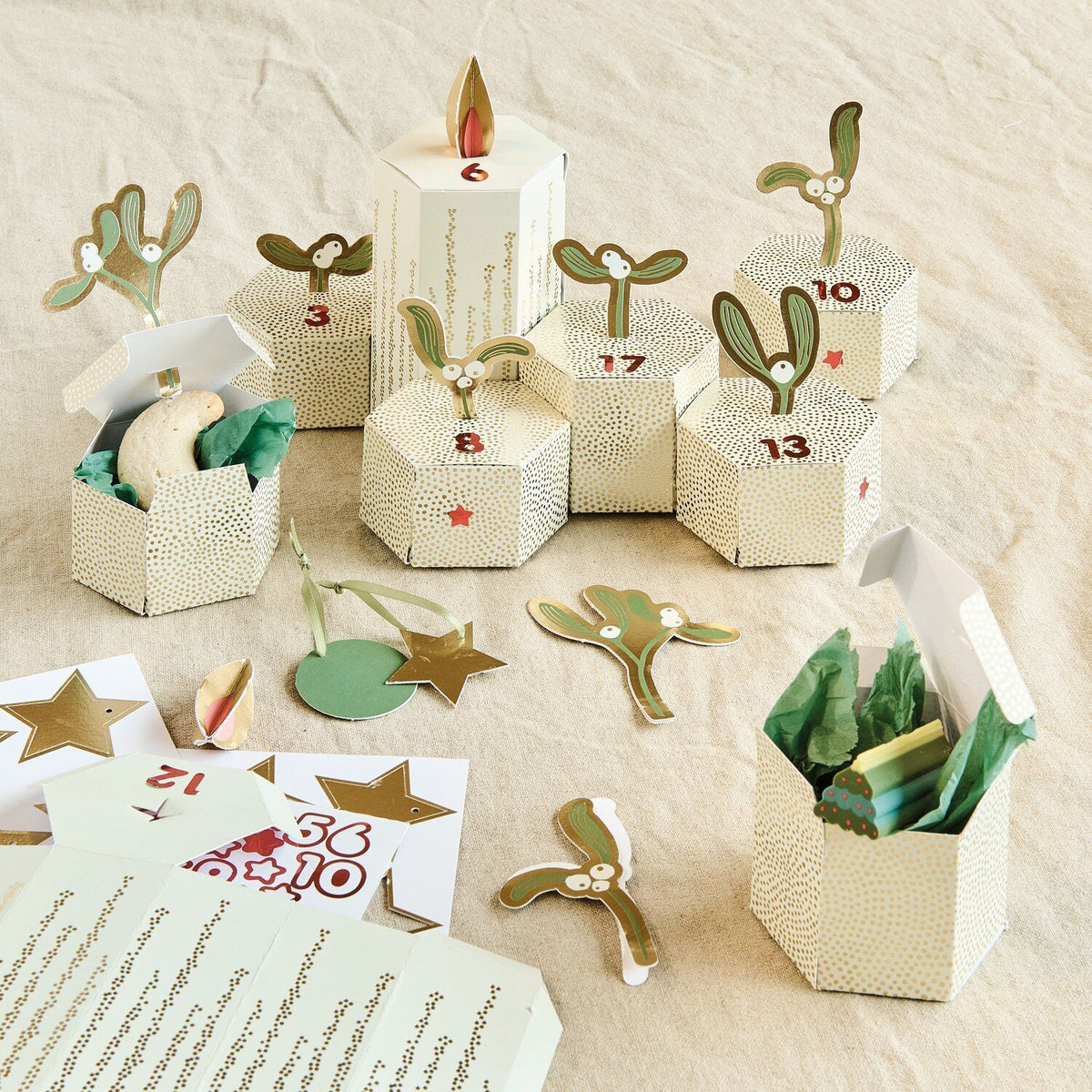 Adventskalender knutselset MISTLETOES (501502)