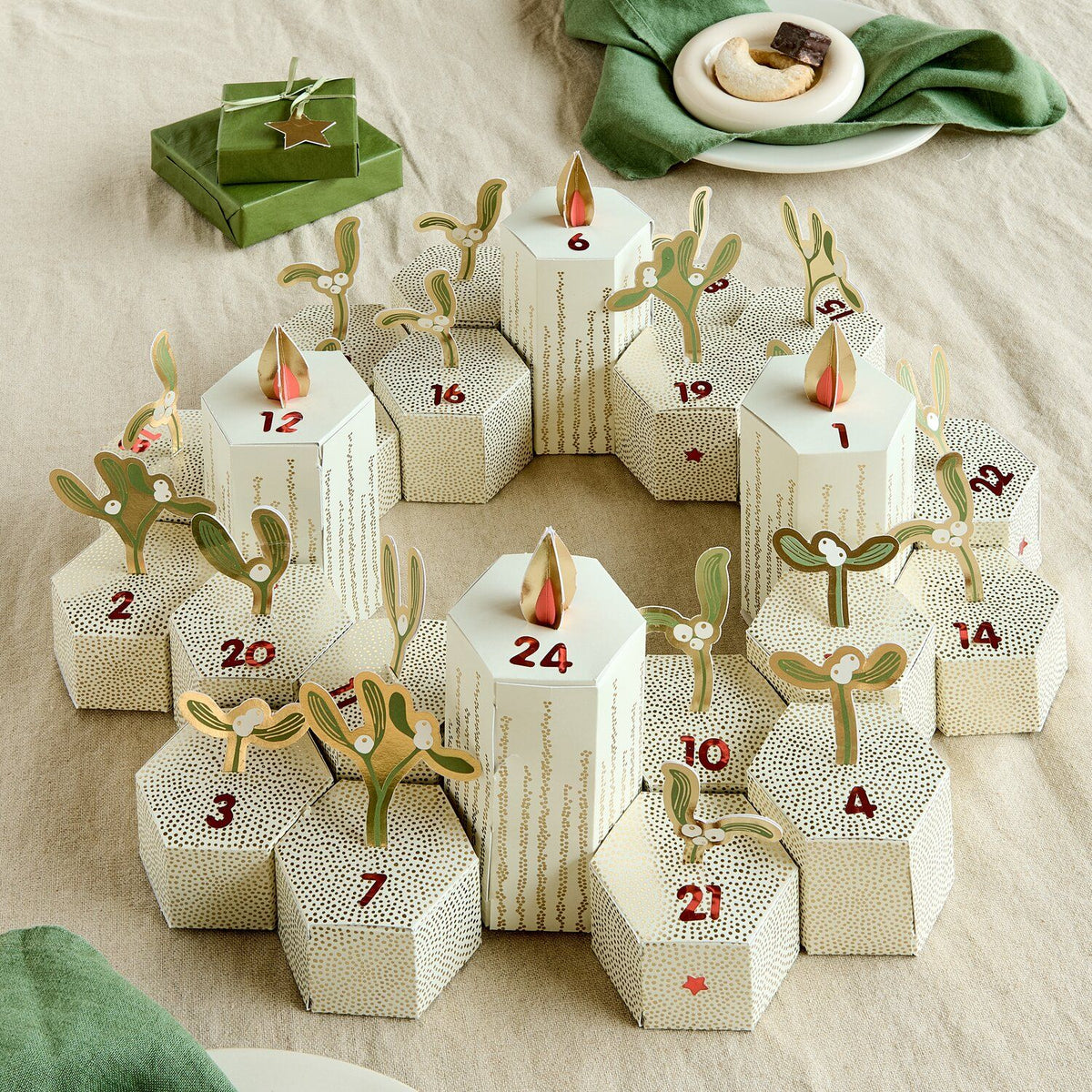 Adventskalender knutselset MISTLETOES (501502)