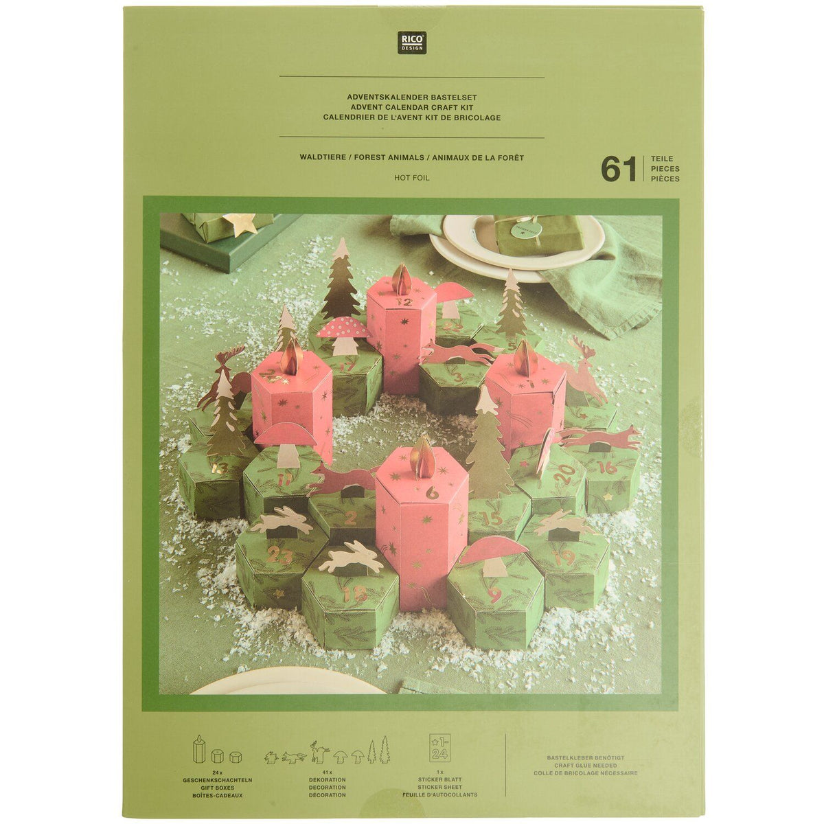 Adventskalender knutselset FOREST ANIMAL (501503)