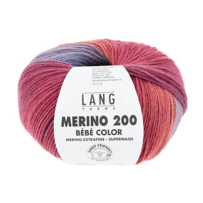 Lang Yarns Merino 200 Bebe Color Sunset (0553)