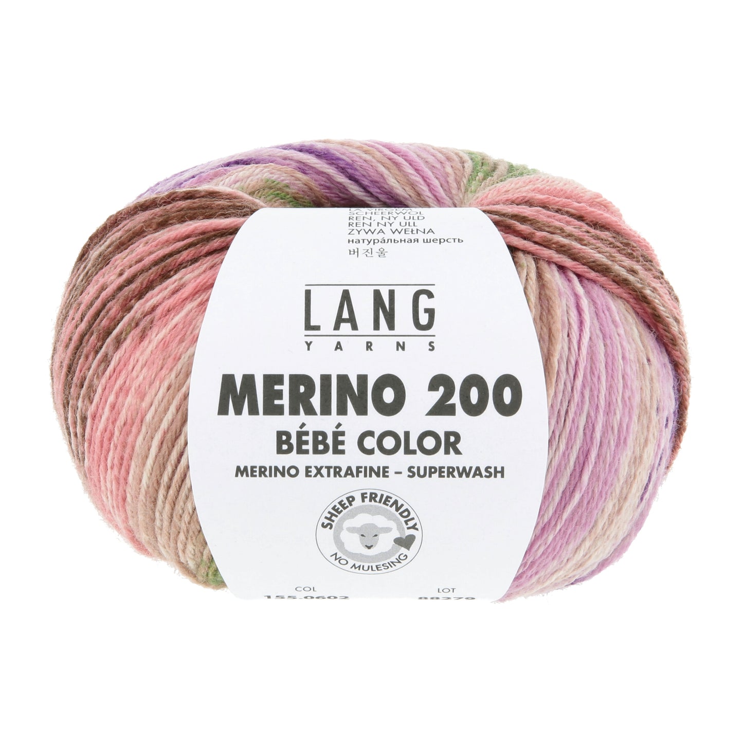 Lang Yarns Merino 200 Bebe Color Happy (0602)