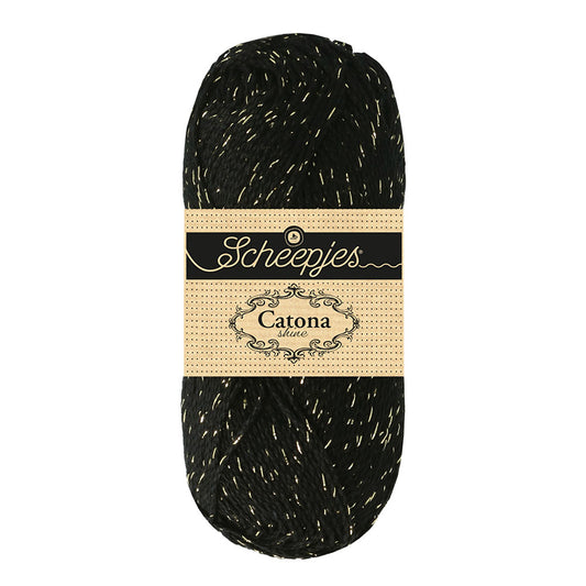 Scheepjes Catona Shine Jet Black Gold (110-G)