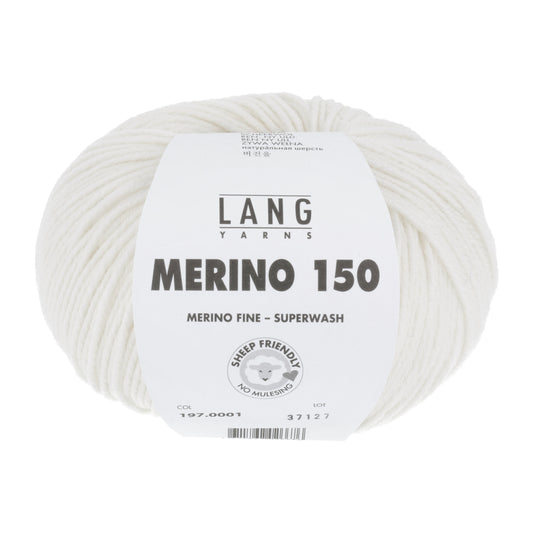 Lang Yarns Merino 150 White (0001)