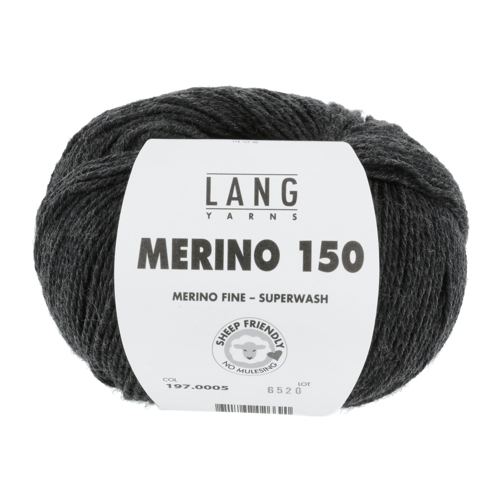 Lang Yarns Merino 150 Charcoal (0005)