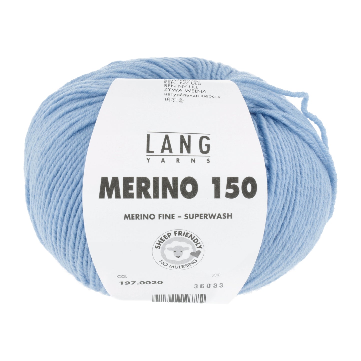 Lang Yarns Merino 150 Cloud Blue (0020)