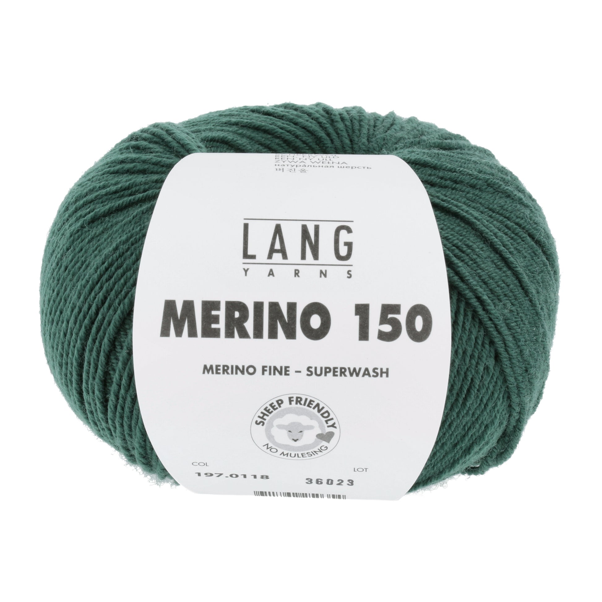 Lang Yarns Merino 150 Dark Green (0118)