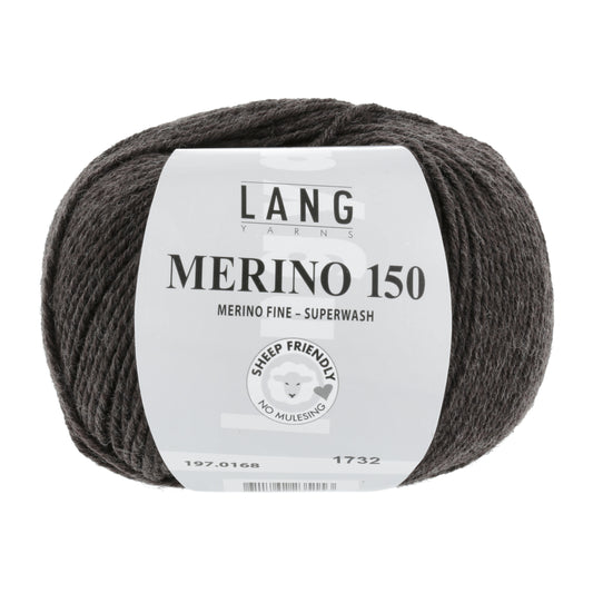 Lang Yarns Merino 150 Dark Brown (0168)