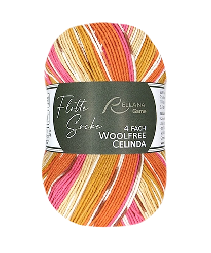 Rellana Garne Flotte Socke 4-Ply Woolfree Celinda Summer (3241)
