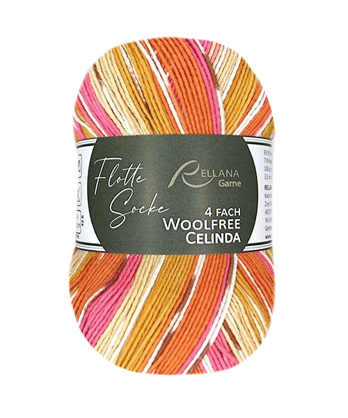 Rellana Garne Flotte Socke 4-Ply Woolfree Celinda Summer (3241)