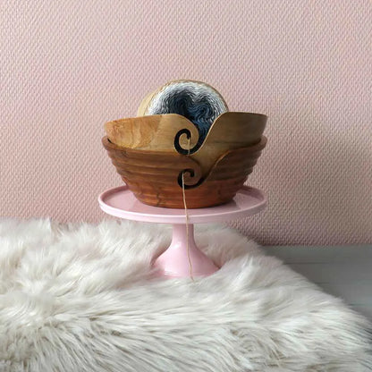 Scheepjes Yarn bowl rozenhout snijwerk 22x10cm