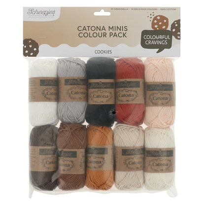 Scheepjes Catona colour pack 10x25g - Cookies