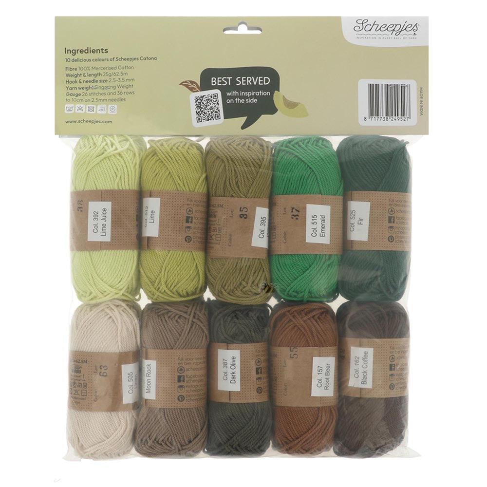 Scheepjes Catona colour pack 10x25g - Avocado Toast