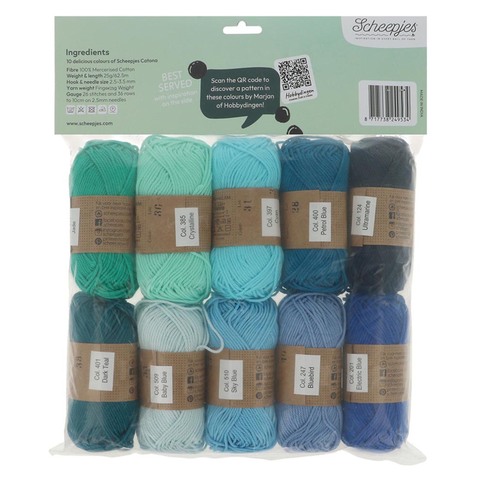 Scheepjes Catona colour pack 10x25g - Blueberry Fizz