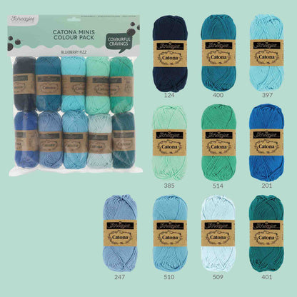 Scheepjes Catona colour pack 10x25g - Blueberry Fizz