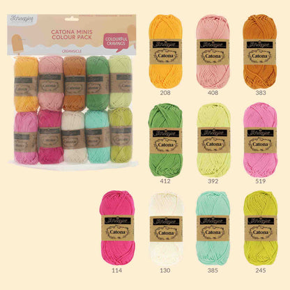 Scheepjes Catona colour pack 10x25g - Creamsicle