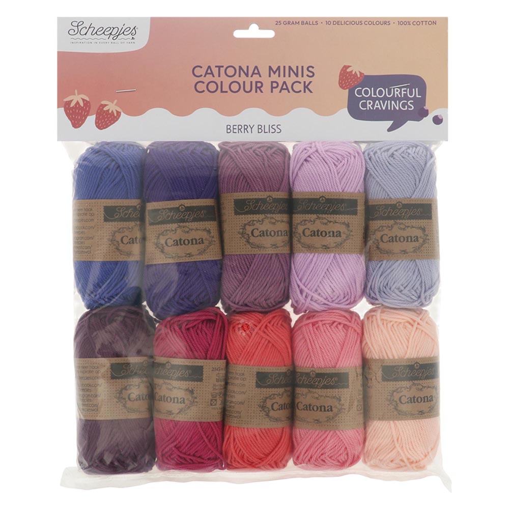Scheepjes Catona colour pack 10x25g - Berrybliss