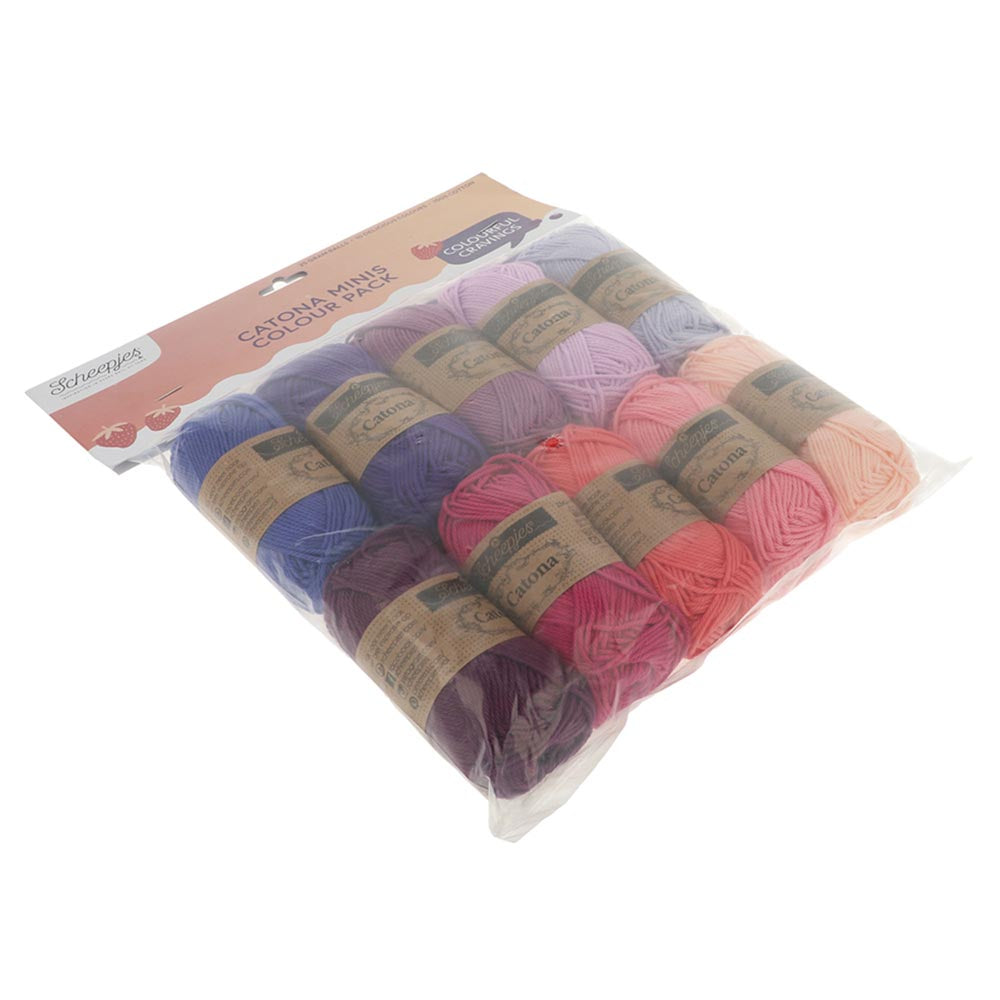 Scheepjes Catona colour pack 10x25g - Berrybliss