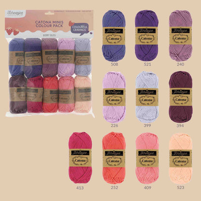 Scheepjes Catona colour pack 10x25g - Berrybliss