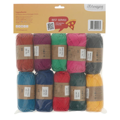 Scheepjes Catona colour pack 10x25g - Pizza Pie