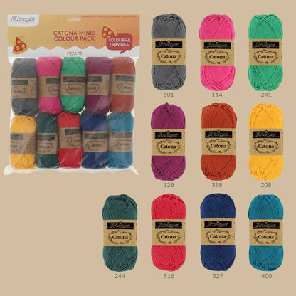 Scheepjes Catona colour pack 10x25g - Pizza Pie