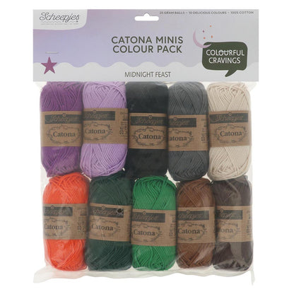 Scheepjes Catona colour pack 10x25g - Midnight Feast