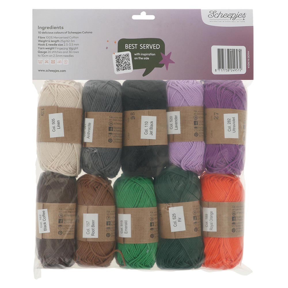 Scheepjes Catona colour pack 10x25g - Midnight Feast