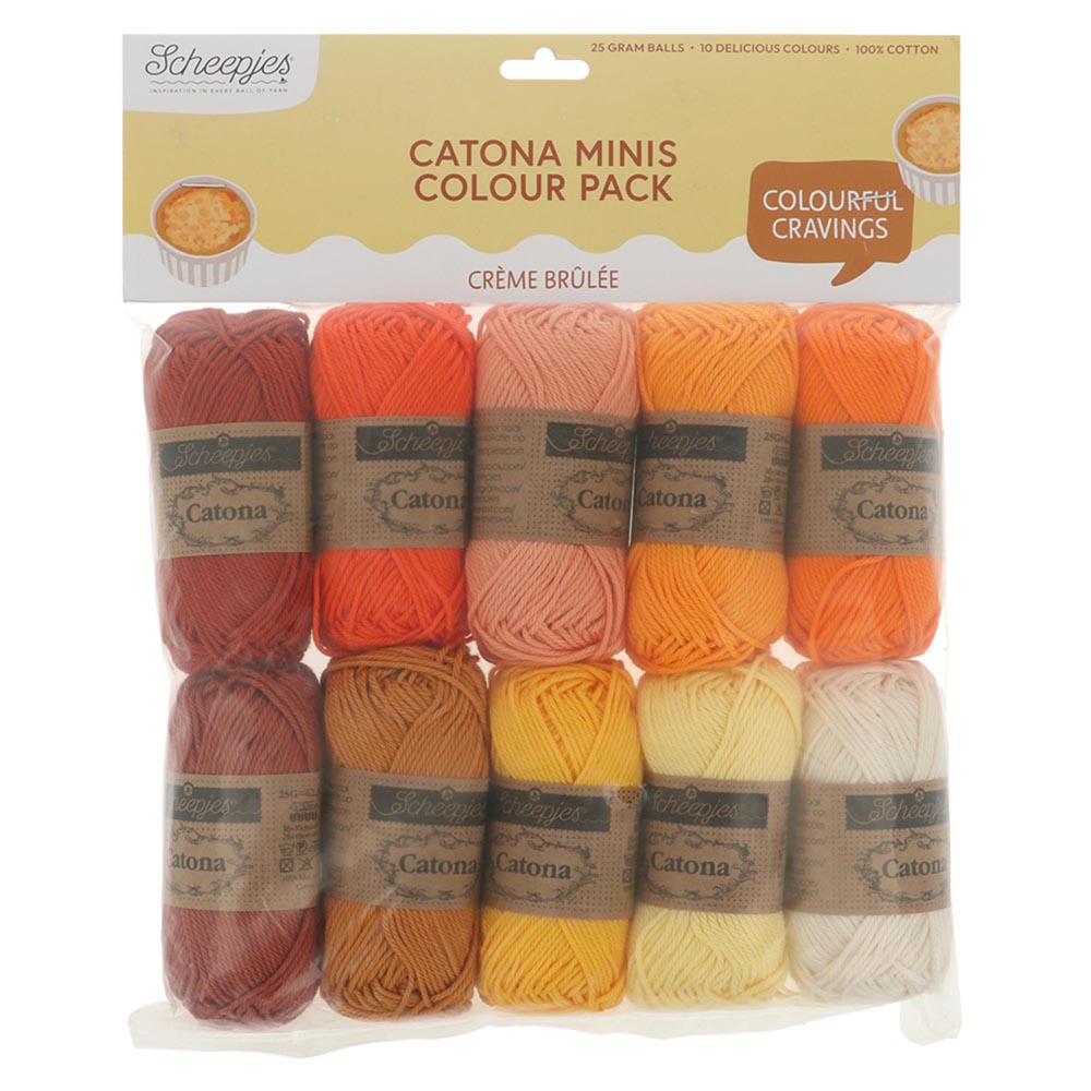 Scheepjes Catona colour pack 10x25g - Creme Brulee