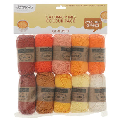 Scheepjes Catona colour pack 10x25g - Creme Brulee