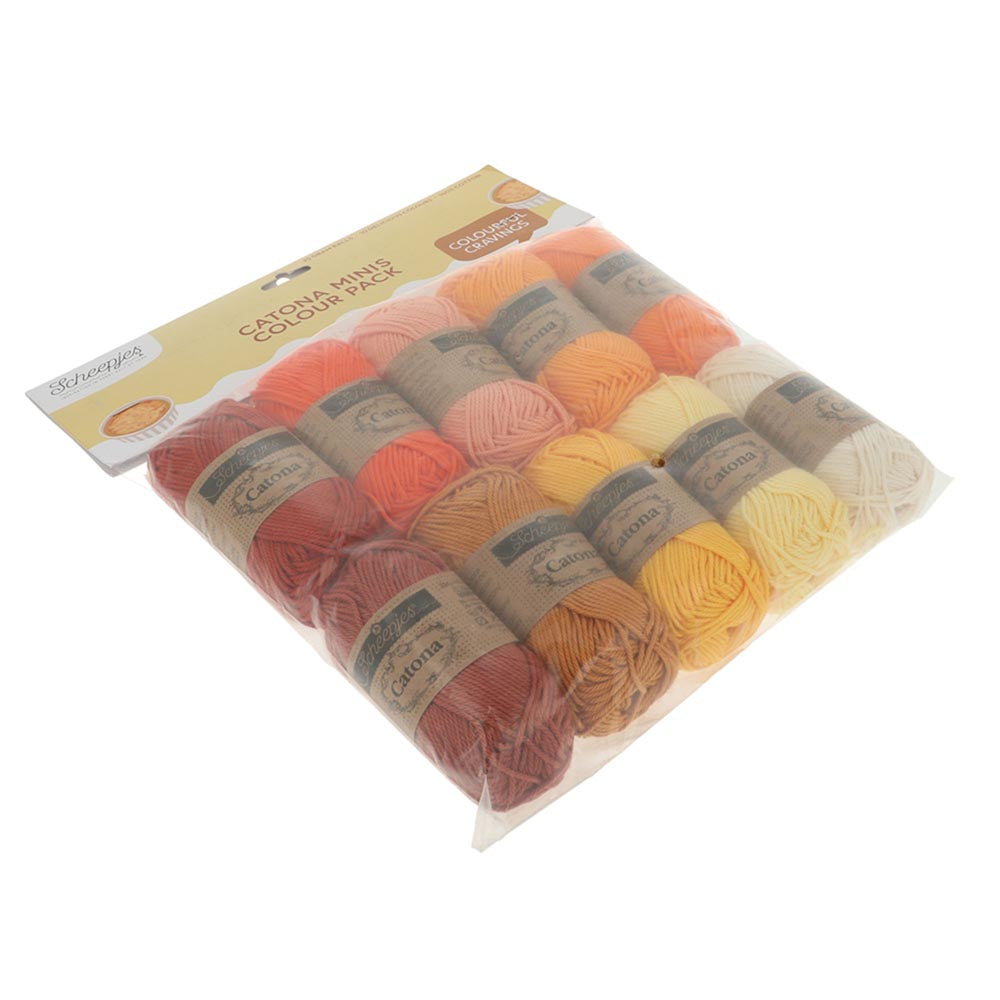 Scheepjes Catona colour pack 10x25g - Creme Brulee