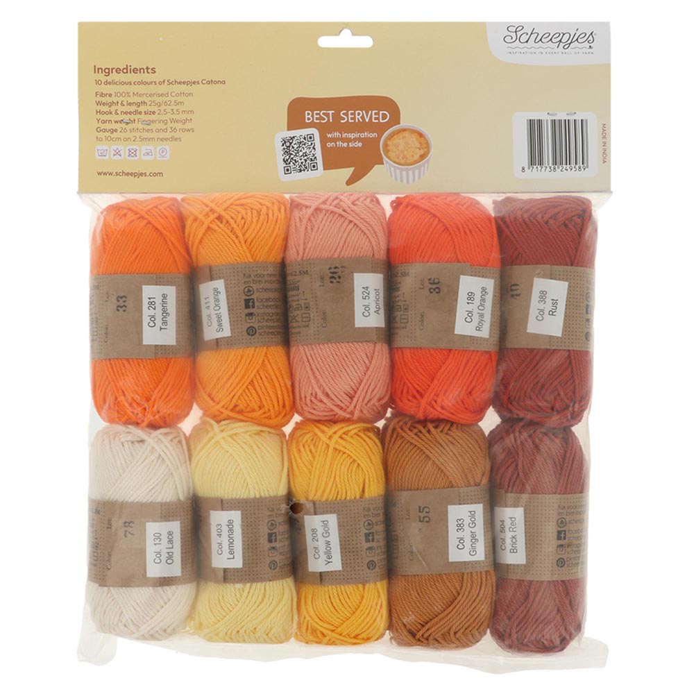 Scheepjes Catona colour pack 10x25g - Creme Brulee