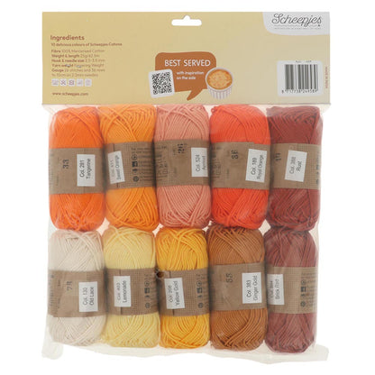 Scheepjes Catona colour pack 10x25g - Creme Brulee