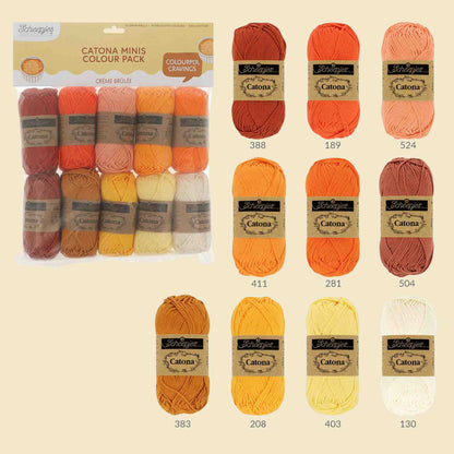 Scheepjes Catona colour pack 10x25g - Creme Brulee