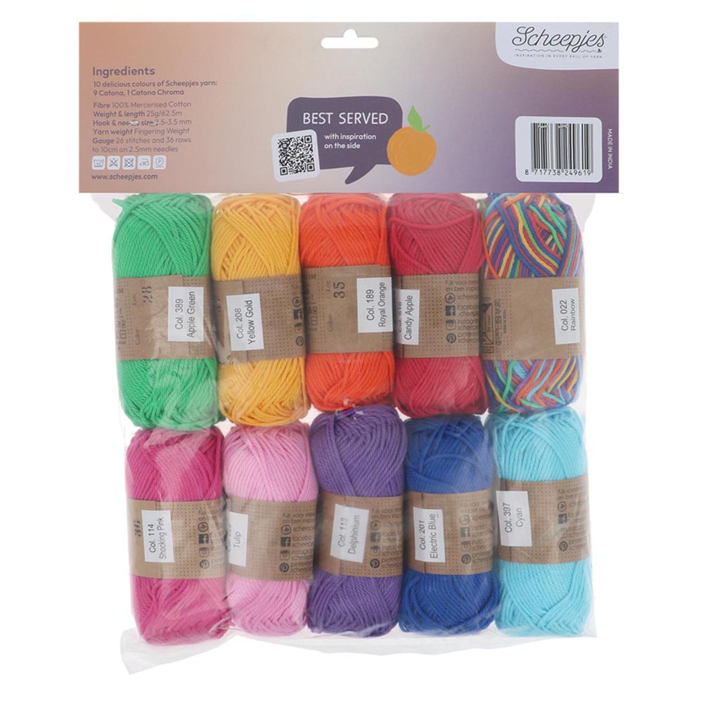 Scheepjes Catona colour pack 10x25g - Fruit Platter