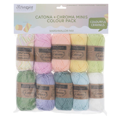 Scheepjes Catona colour pack 10x25g - Marshmallow Mix