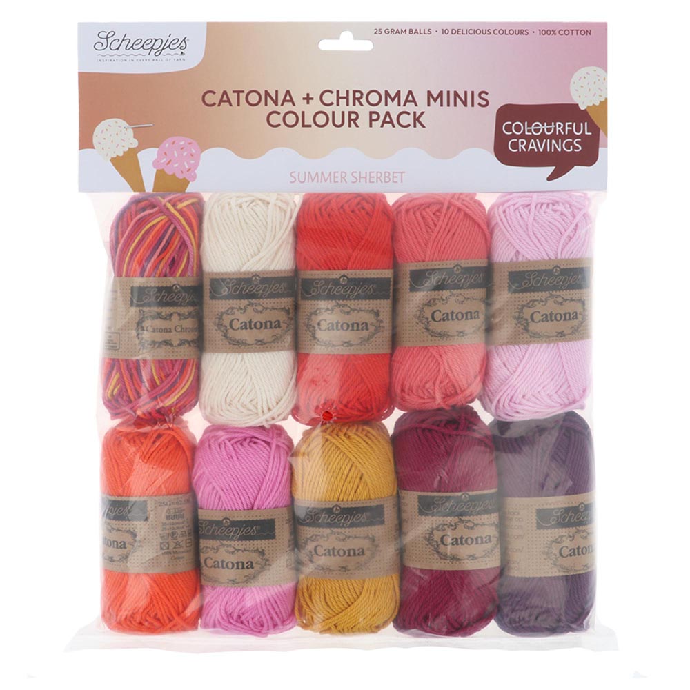 Scheepjes Catona colour pack 10x25g - Summer Sherbert