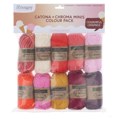 Scheepjes Catona colour pack 10x25g - Summer Sherbert
