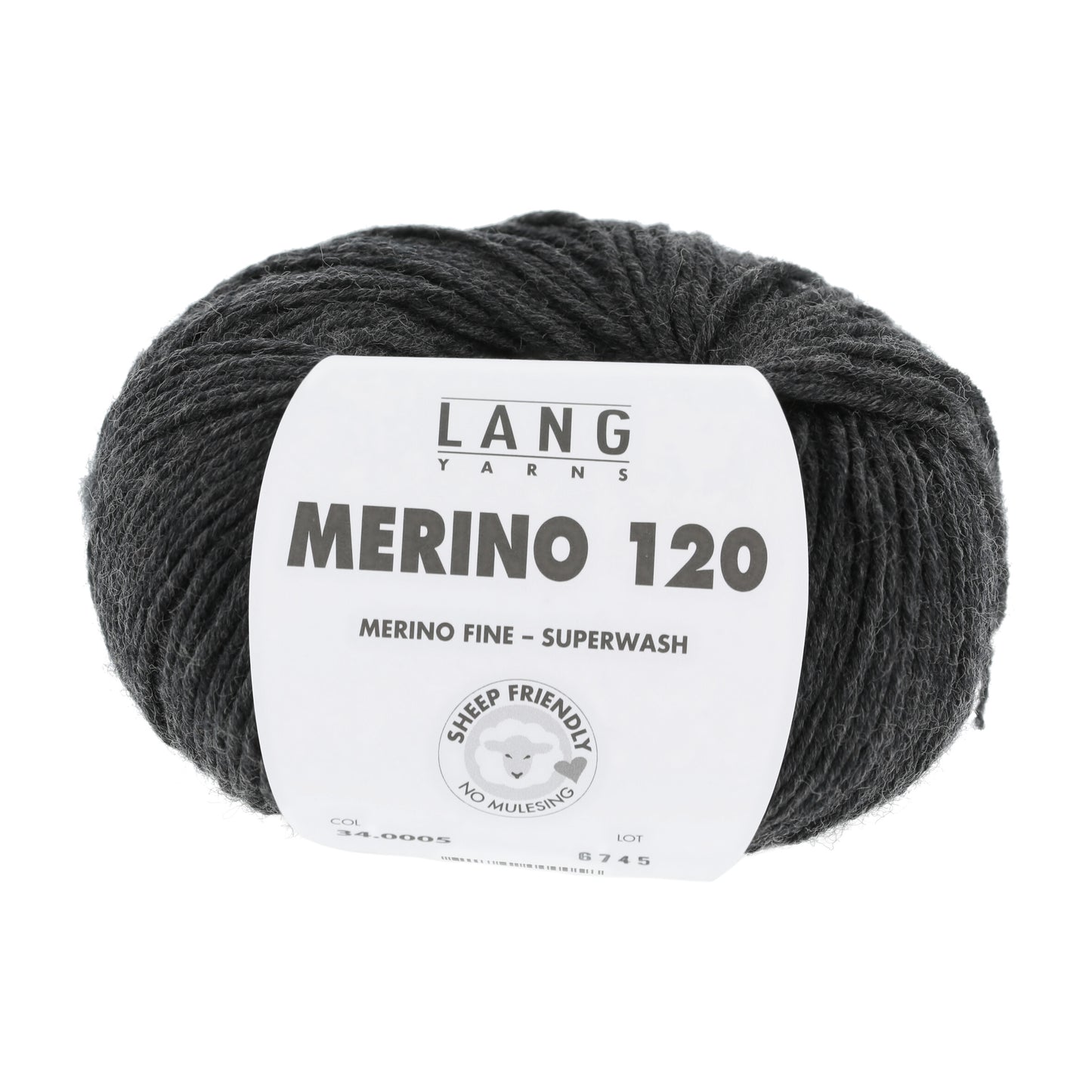 Lang Yarns Merino 120 Anthracite (34.0005)