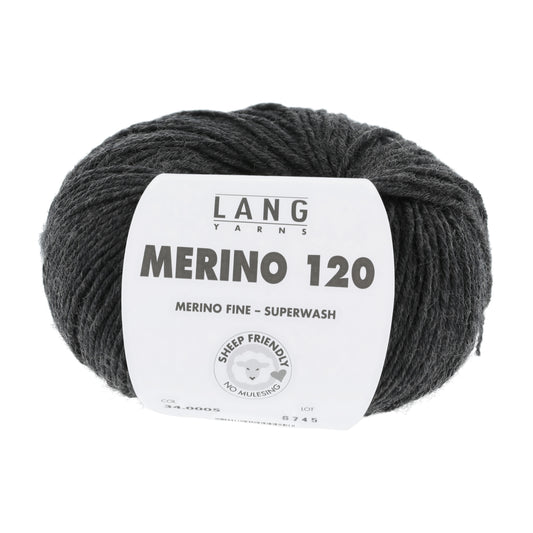 Lang Yarns Merino 120 Anthracite (34.0005)