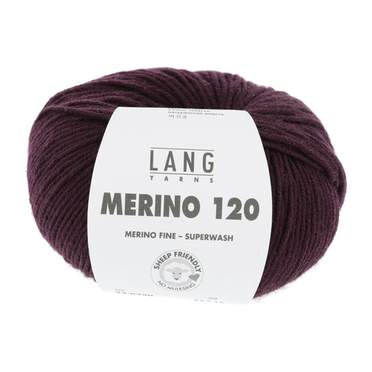 Lang Yarns Merino 120 Aubergine (34.0390)