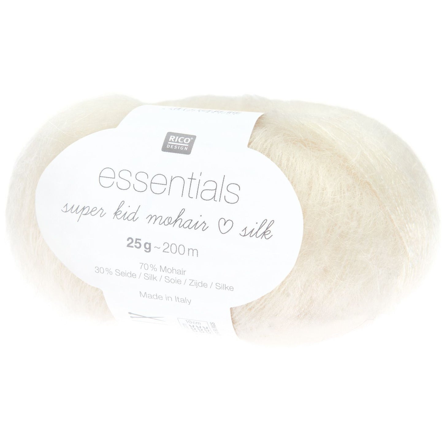 Rico Design Essentials Super Kid Mohair Loves Silk Natur (001)