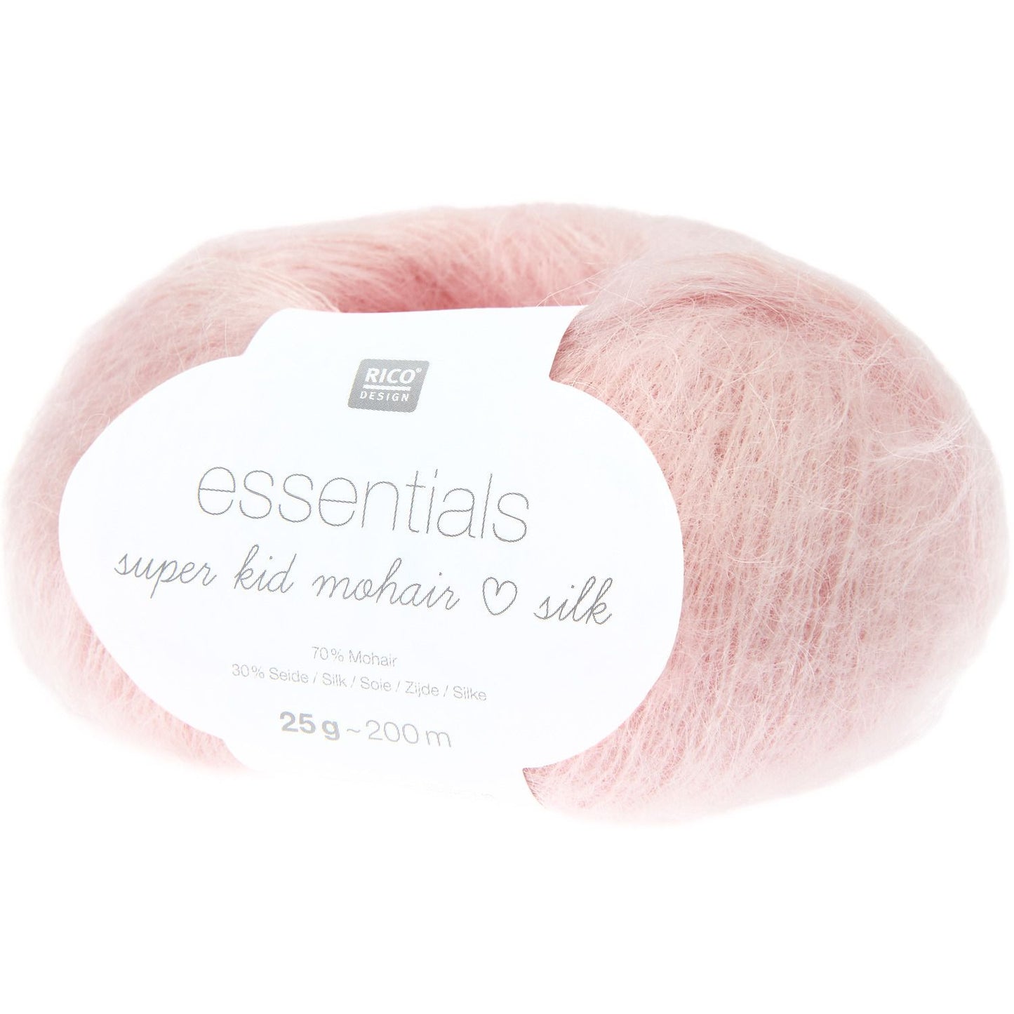 Rico Design Essentials Super Kid Mohair Loves Silk Powder Pink (003)