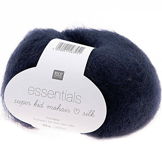Rico Design Essentials Super Kid Mohair Loves Silk Marine (024)