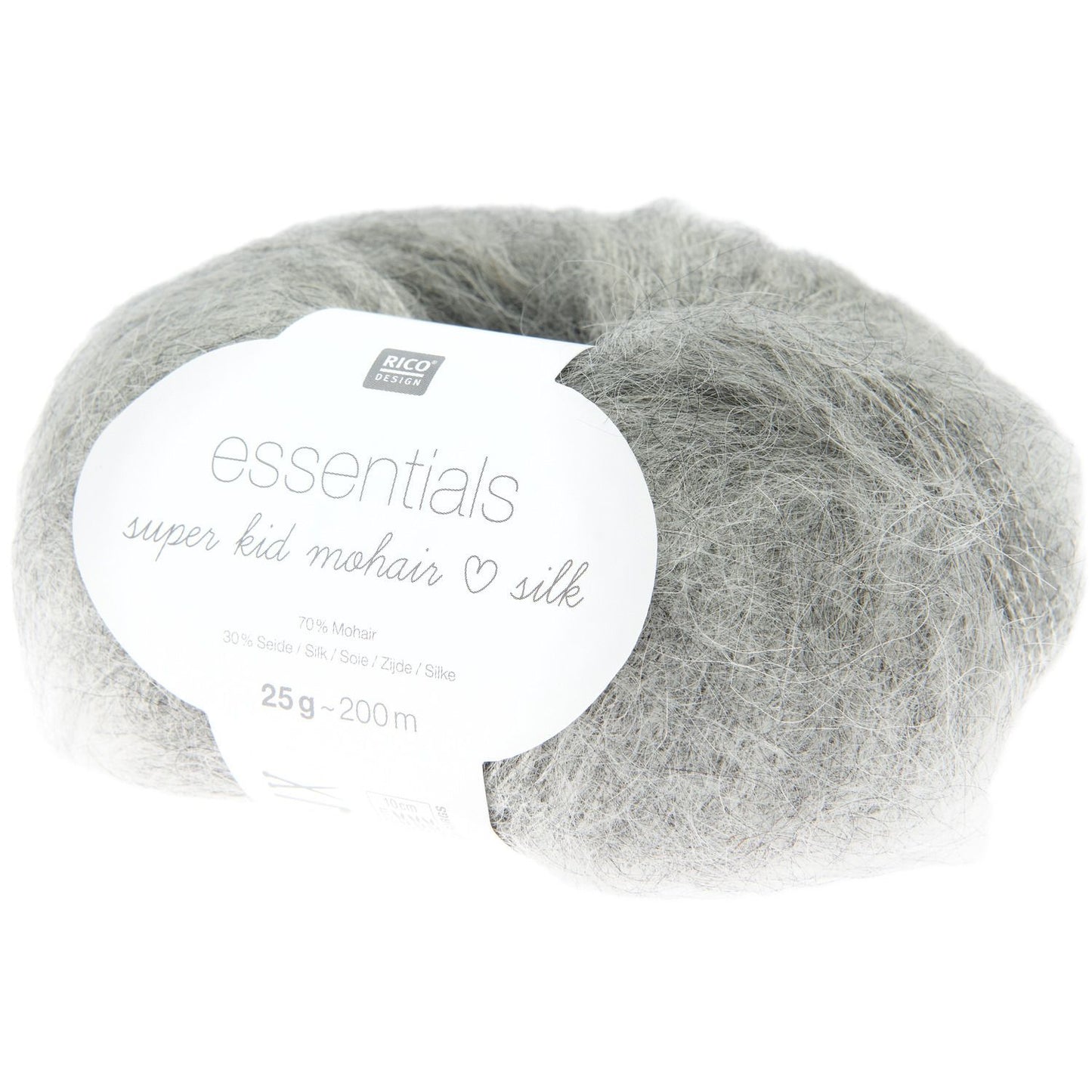 Rico Design Essentials Super Kid Mohair Loves Silk Grey (030)