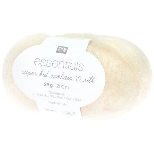 Rico Design Essentials Super Kid Mohair Loves Silk Cream (042)