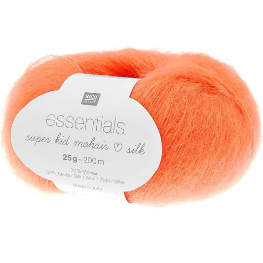 Rico Design Essentials Super Kid Mohair Loves Silk Neon Orange (063)