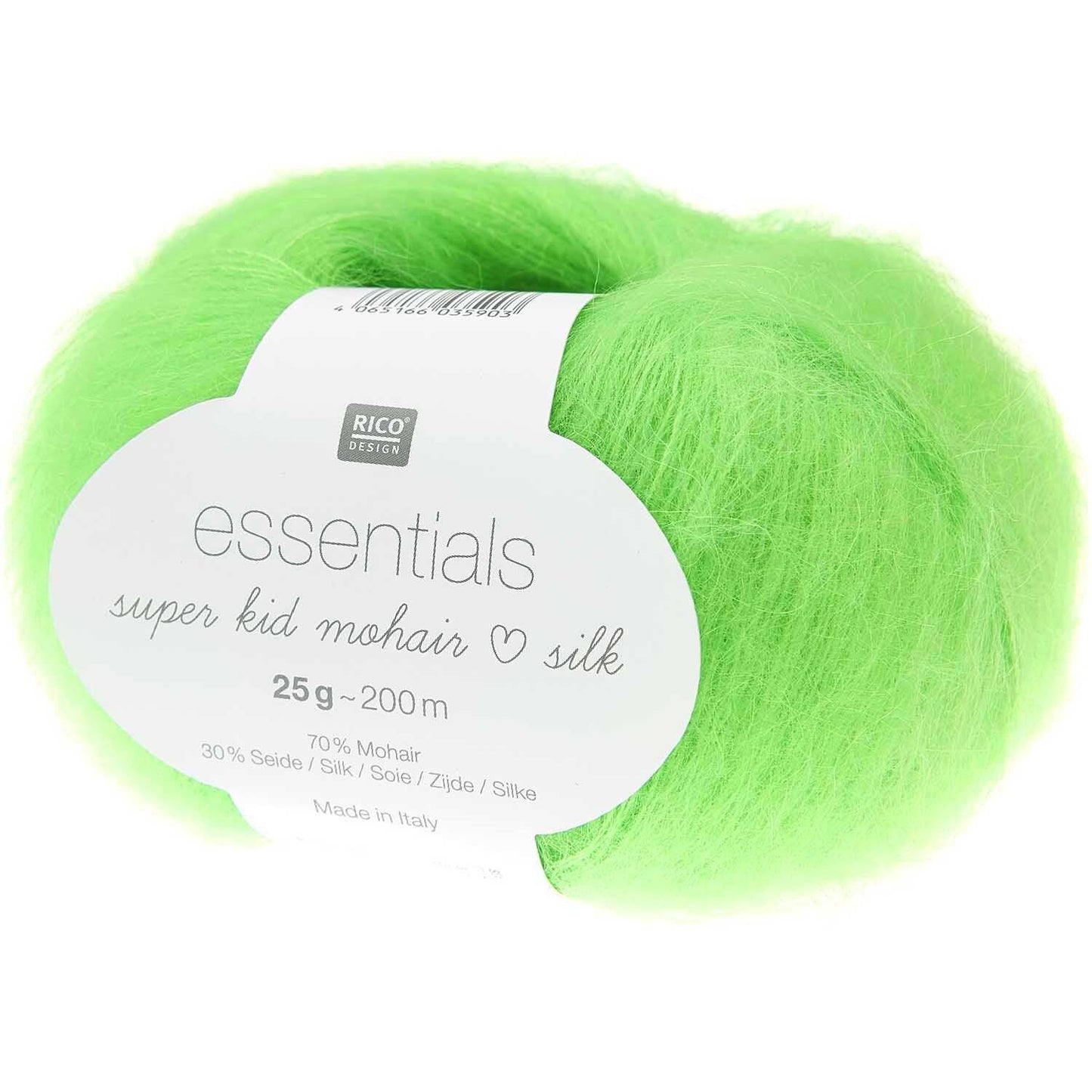 Rico Design Essentials Super Kid Mohair Loves Silk Neon Green (067)